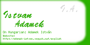 istvan adamek business card